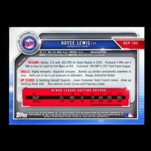 Royce Lewis 2019 Bowman Chrome Prospects Twins
