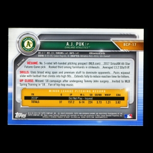A.J. Puk 2019 Bowman Chrome Prospects Athletics