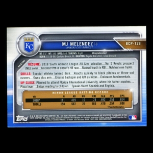MJ Melendez 2019 Bowman Chrome Prospects Royals