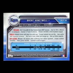Brent Honeywell 2019 Bowman Chrome Prospects Rays