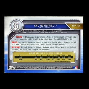 Cal Quantrill 2019 Bowman Chrome Prospects Padres
