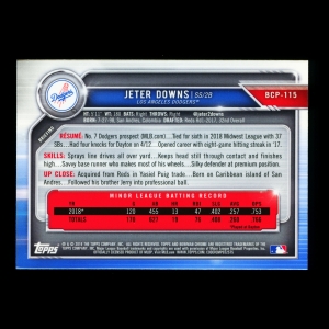 Jeter Downs 2019 Bowman Chrome Prospects Dodgers