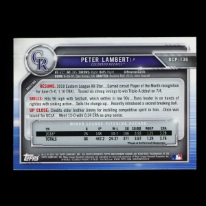 Peter Lambert 2019 Bowman Chrome Prospects Rockies