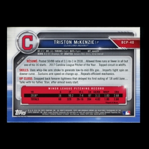 Triston McKenzie 2019 Bowman Chrome Prospects Indians