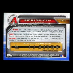 Jonathan Duplantier 2019 Bowman Prospects Diamondbacks