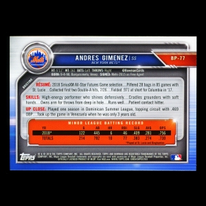 Andres Gimenez 2019 Bowman Prospects Mets