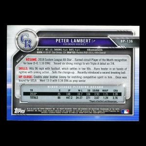 Peter Lambert 2019 Bowman Prospects Rockies