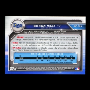 Brendan McKay 2019 Bowman Prospects Rays