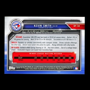 Kevin Smith 2019 Bowman Prospects Blue Jays