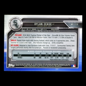 Dylan Cease 2019 Bowman Prospects White Sox