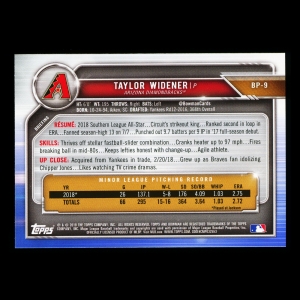 Taylor Widener 2019 Bowman Prospects Diamondbacks