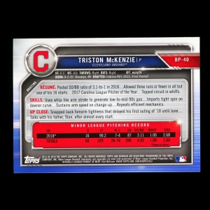 Triston McKenzie 2019 Bowman Prospects Indians
