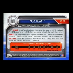 Alex Faedo 2019 Bowman Prospects Tigers