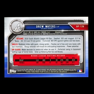 Drew Waters 2019 Bowman Prospects Braves