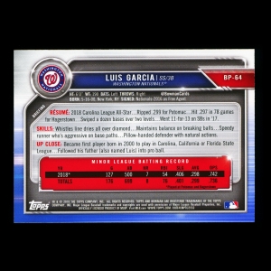 Luis Garcia 2019 Bowman Prospects Nationals