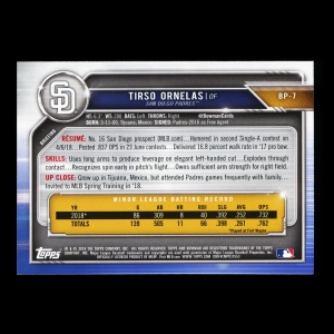 Tirso Ornelas 2019 Bowman Prospects Padres