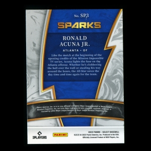 Ronald Acuna Jr. 2022 Select Sparks Braves