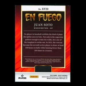 Juan Soto 2022 Select En Fuego Nationals