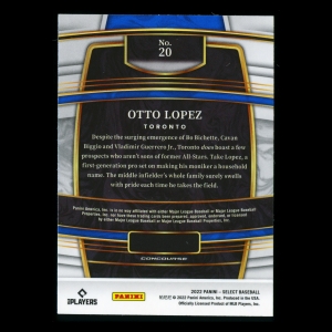 Otto Lopez RC 2022 Select Rookie Blue Jays