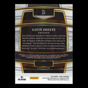 Gavin Sheets RC 2022 Select Rookie White Sox