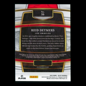 Reid Detmers RC 2022 Select Rookie Angels