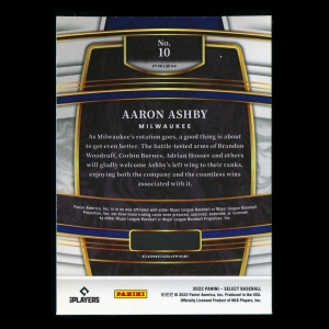 Aaron Ashby RC 2022 Select Rookie Tri-Color Brewers