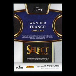 Wander Franco RC 2022 Select Rookie Jumbo Swatch Rays