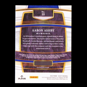 Aaron Ashby RC 2022 Select Rookie Brewers