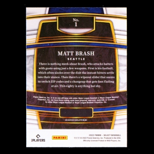 Matt Brash RC 2022 Select Rookie Mariners