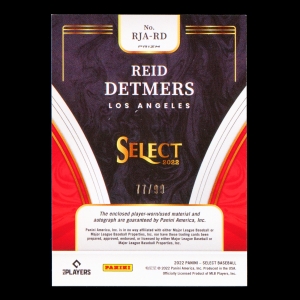 Reid Detmers RC 2022 Select Rookie Jersey Autographs Holo Angels 77/99