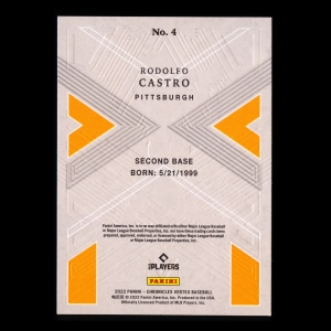 Rodolfo Castro RC 2022 Vertex Rookie Pirates