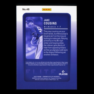 Jake Cousins RC 2022 Elite Rookie Brewers