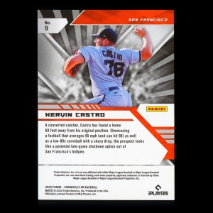 Kervin Castro RC 2022 XR Rookie Giants