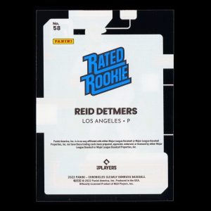 Reid Detmers RR 2022 Clearly Donruss Rated Rookie Angels