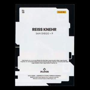 Reiss Knehr RC 2022 Clearly Donruss Rookie Padres