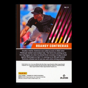 Roansy Contreras RC 2022 Zenith Rookie Pirates