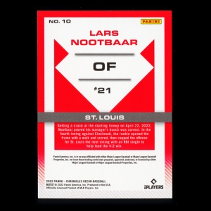 Lars Nootbaar RC 2022 Recon Rookie Cardinals