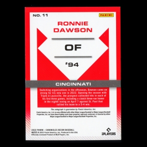 Ronnie Dawson RC 2022 Recon Rookie Auto Reds