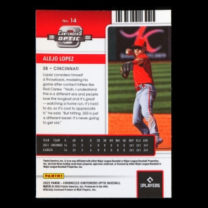 Alejo Lopez RC 2022 Contenders Optic Rookie Reds