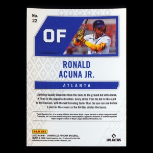 Ronald Acuna Jr. 2022 Phoenix Braves