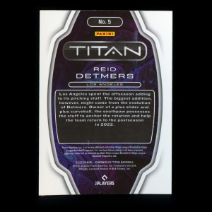 Reid Detmers RC 2022 Titan Rookie Angels