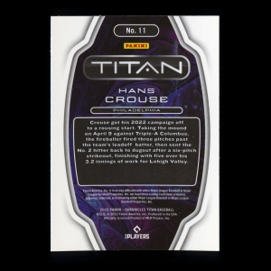 Hans Crouse RC 2022 Titan Rookie Phillies
