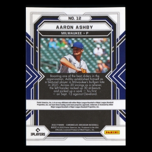 Aaron Ashby RC 2022 Obsidian Rookie Brewers