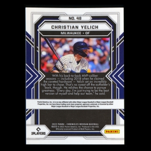 Christian Yelich 2022 Obsidian Brewers