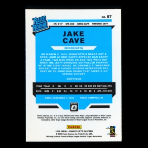 Jake Cave RR RC 2019 Donruss Optic Rookie Twins