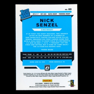 Nick Senzel RR RC 2019 Donruss Optic Rookie Reds