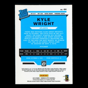 Kyle Wright RR RC 2019 Donruss Optic Rookie Braves
