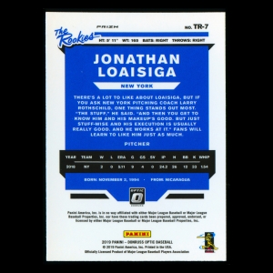 Jonathan Loaisiga 2019 Donruss Optic The Rookies Holo Yankees