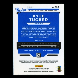  Kyle Tucker 2019 Donruss Optic The Rookies Holo Astros