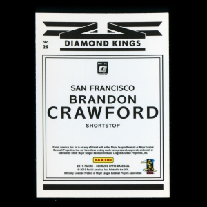 Brandon Crawford 2019 Donruss Optic Diamond Kings Giants